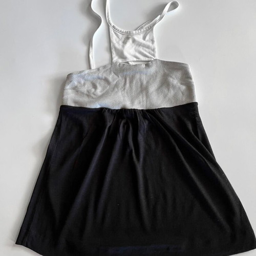 Backless top black-gray-white cotton size M used