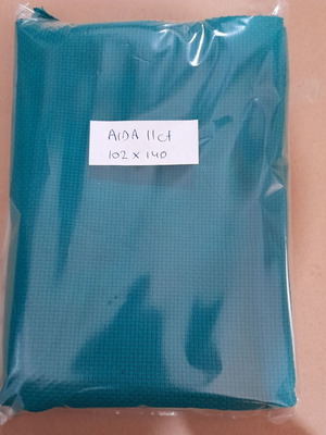 Green AIDA fabric 11ct 102 x 140 cm like new