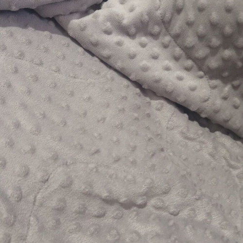 Double-sided baby crib blanket, pink and grey