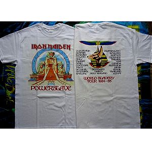 IRON MAIDEN Powerslave World Slavery Tour 1984-1985 T-Shirt [Size Medium]