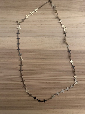 Necklace with crosses in gold color like new