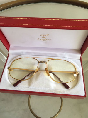 Must de Cartier vintage glasses 18k gold plated like new
