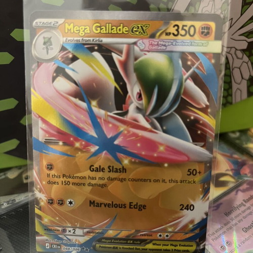 Mega Gallade EX card new