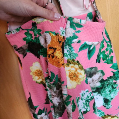 Floral dress used, pink, size XS, ideal for wedding or christening