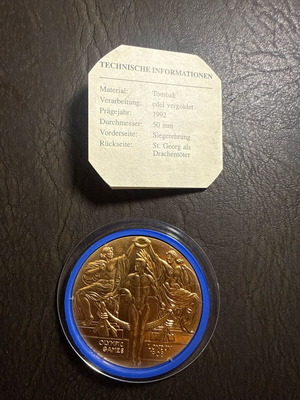 Olympic Games London 1908 Collectible Gilded Medal New