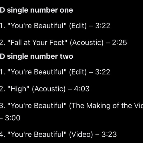 James Blunt You're Beautiful 2 CD singles like new