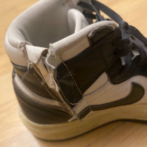 Nike Jordan sneakers used, black and white, size 40