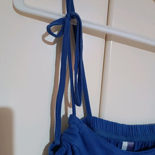 Freddy blue blouse with adjustable straps in loose fit, like new