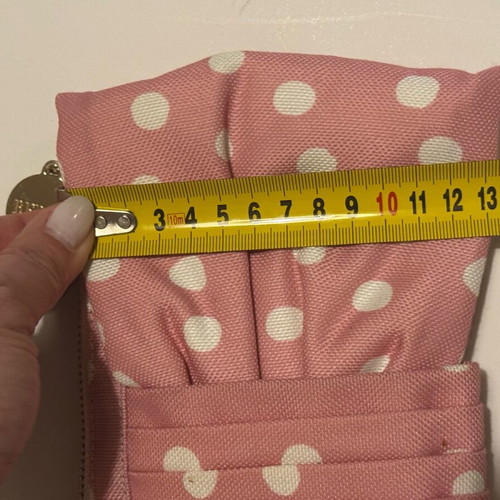 Red Valentino pink polkadot clutch bow like new