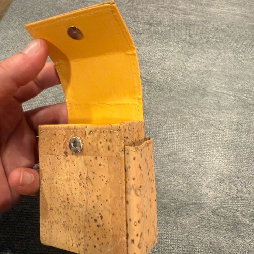Cigarette case new, made of cork