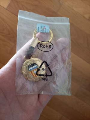 Valencia CF collectible keychain new, from Barcelona 2006