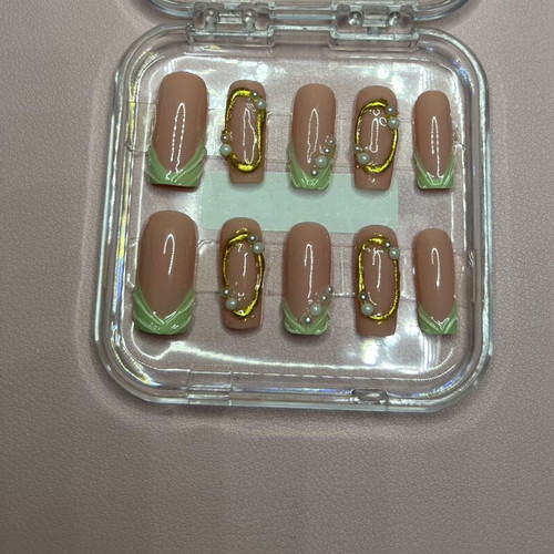 Handmade press-on nails new with application kit