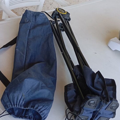 Folding Beach Table used with 4 cup holders and carrying case