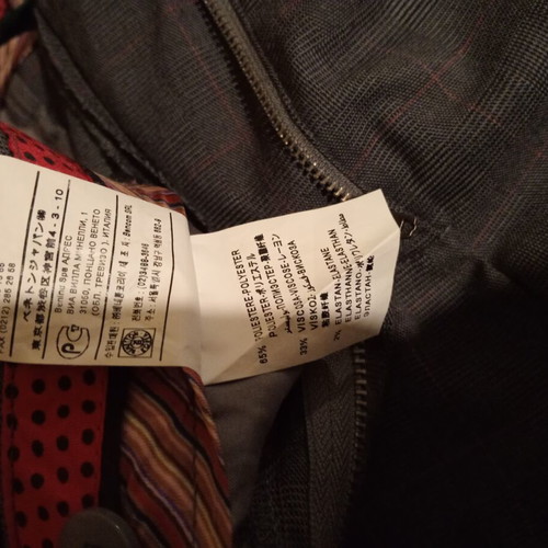 United Colors of Benetton straight gray checked pants new, size IT 44