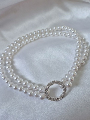 Περλένιο κολιέ νέο, κομψό, λευκό χρώμα