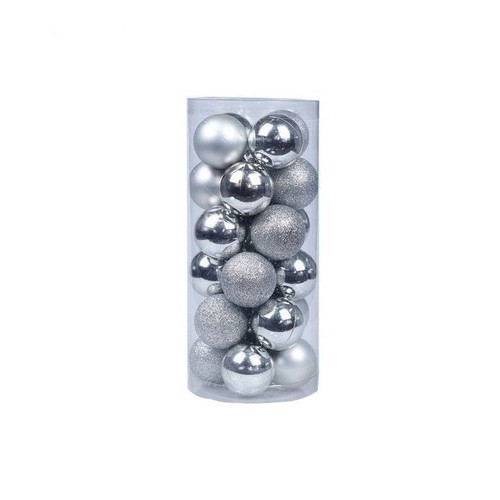 Artezan Christmas Balls 8cm Silver 24pcs New
