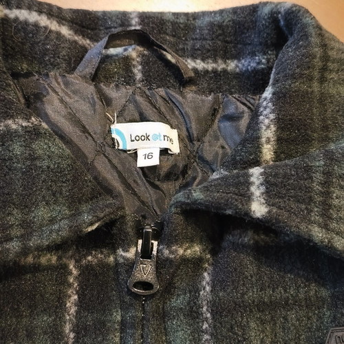 Look@me children's overshirt jacket size 16 years new, green