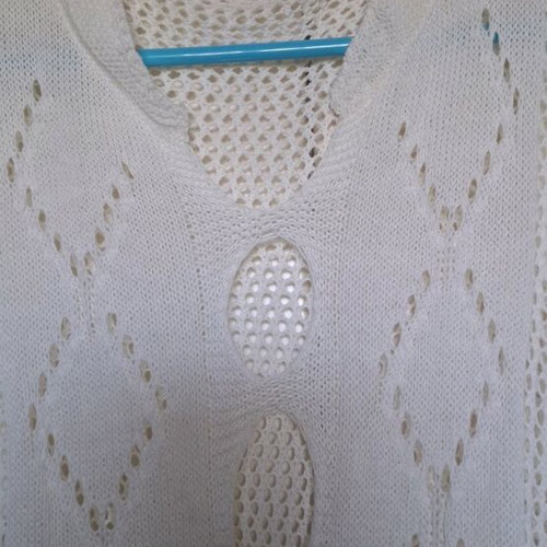 Knitted beach kaftan like new, white size M