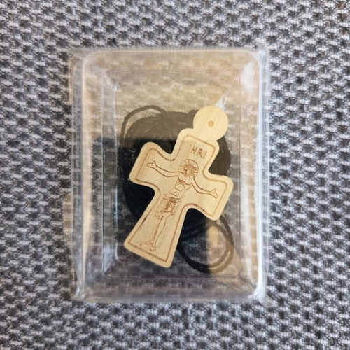 Hanging cross with Jesus Christ, new