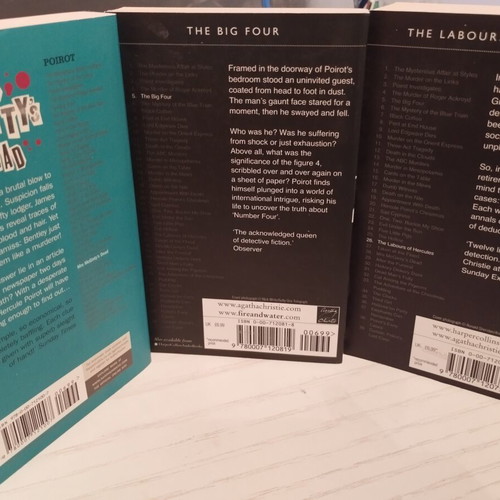 Agatha Christie book set of 3 in like new condition, English