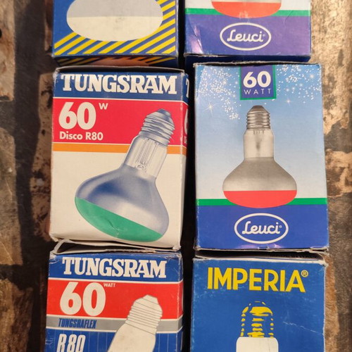 R80 E27 Light Bulbs New, Multicolor Set