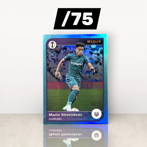 Topps Merlin UEFA Mario Stroeykens Blue RC 55/75 new
