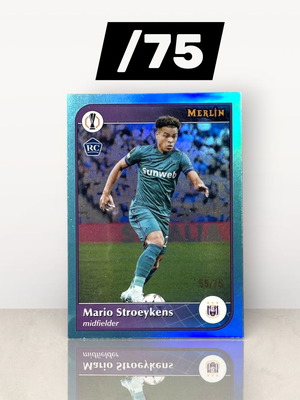 Topps Merlin UEFA Mario Stroeykens Blue RC 55/75 new