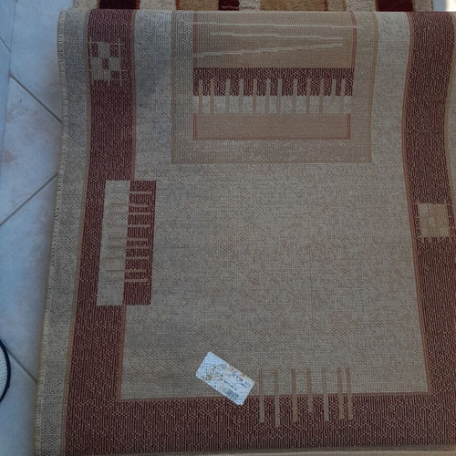 Carpet runners set of 3 used, burgundy and beige