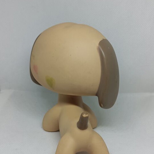 Littlest Pet Shop Jumbo Beige Dachshund figure used, Hasbro