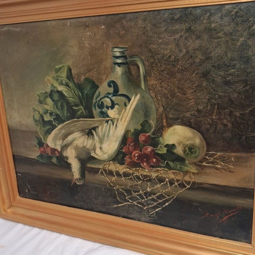 Margot Wizaert European still life oil painting on canvas 1899 used