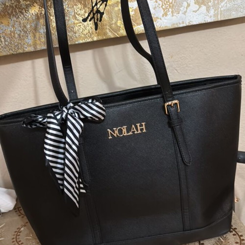 Nolah shoulder bag new, black with scarf