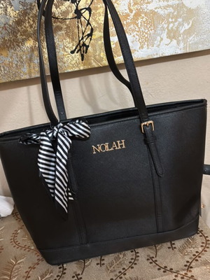 Nolah shoulder bag new, black with scarf