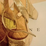 Lynne women's sandals like new, gold, size 39