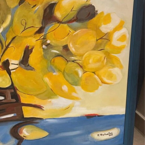 Handmade large painting like new, 87x67 cm