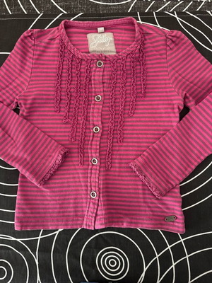 Jilly children's cardigan like new, 110 cm, 4–5 years, pink with gray stripes