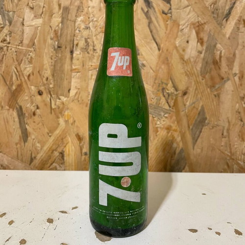 7UP Seven Up vintage glass bottle used