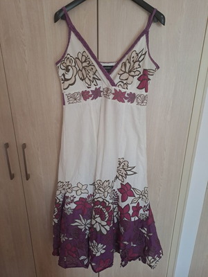 Pomodoro women's summer dress like new, white and purple