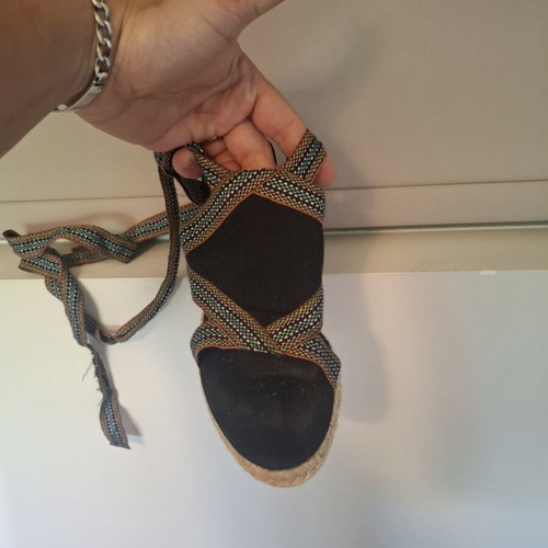 Castaner platform sandals like new, black, size 38