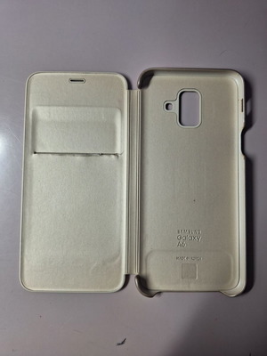 Samsung Galaxy A6 2018 case new, gold authentic wallet cover