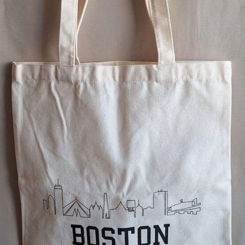 Shopper Tote Bag Boston canvas brand new, natural beige-white