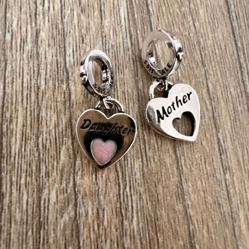 Pandora charm Daughter Mother silver like new
