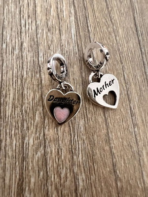 Pandora charm Daughter Mother silver like new