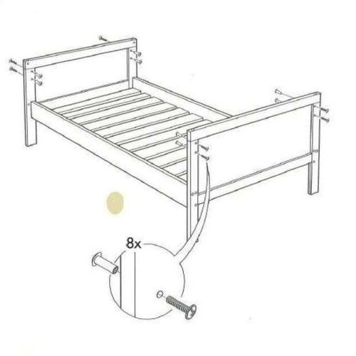 IKEA baby cot used 70x140 blue and natural beech wood