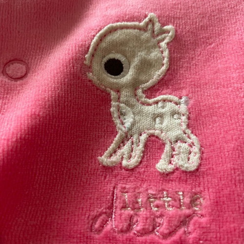 Mothercare velour suit and hat like new, fuchsia pink