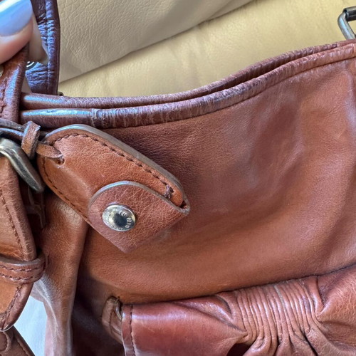 Miu Miu Pocket Leather Vintage Shoulder Bag used, brown