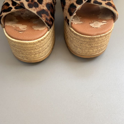 Platform shoes used, size 39, brown