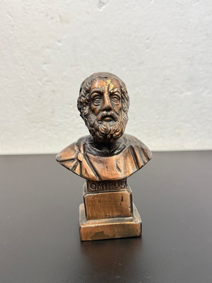 Μεταλλικό προτομή του Όμηρου σαν καινούργιο