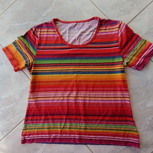 Summer blouse in multicolor viscose like new, size M