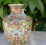 Cloisonne vase handmade authentic new