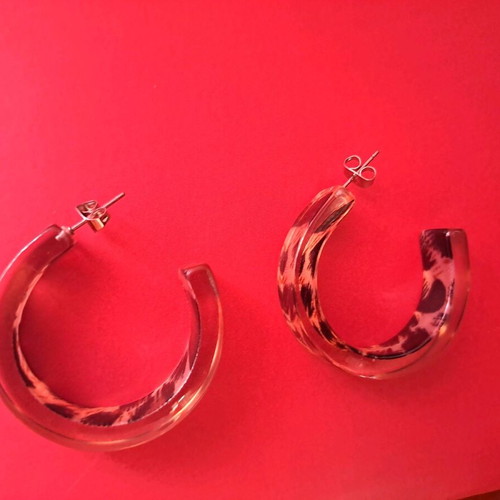 Cocobolo earrings new, black and beige